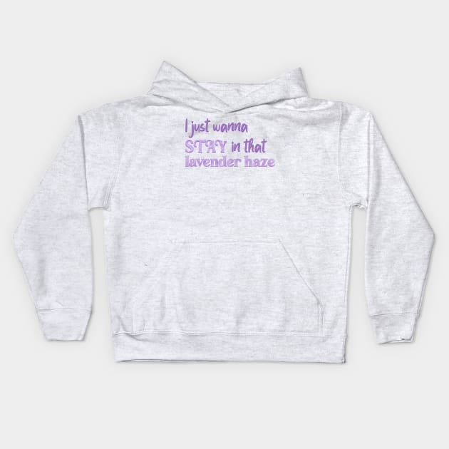 Lavender Haze Lyric Taylor Swift Kids Hoodie by Mint-Rose